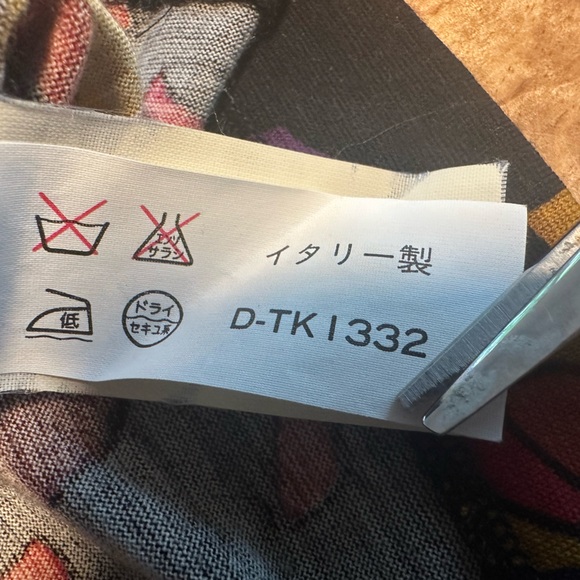 VTG Angela Missoni Wool Floral Long Sleeve Dress Italy Sustainable Flawed Gem S - Picture 12 of 14